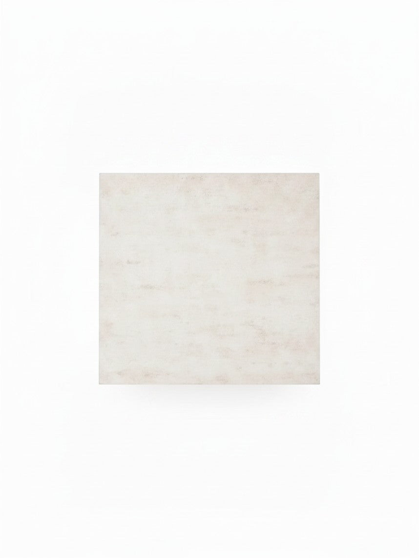 Table de salon Ulric par TOCO Meubles, plateau rectangulaire en pierre beige au fini texturé vue de dessus