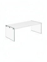 Table de salon Zaki TOCO Meubles en verre trempé transparent au design minimaliste et moderne