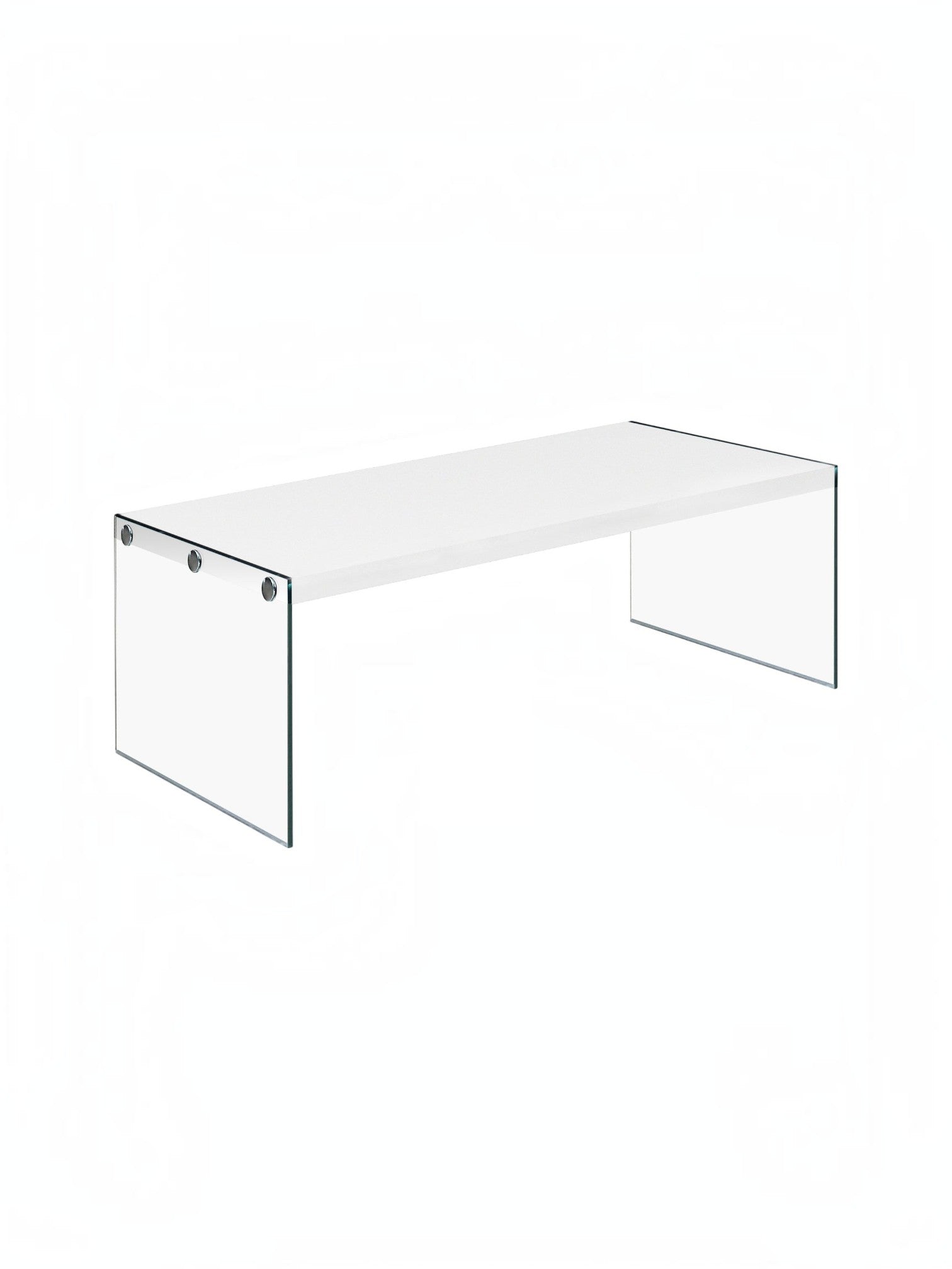 Table de salon Zaki TOCO Meubles en verre trempé transparent au design minimaliste et moderne