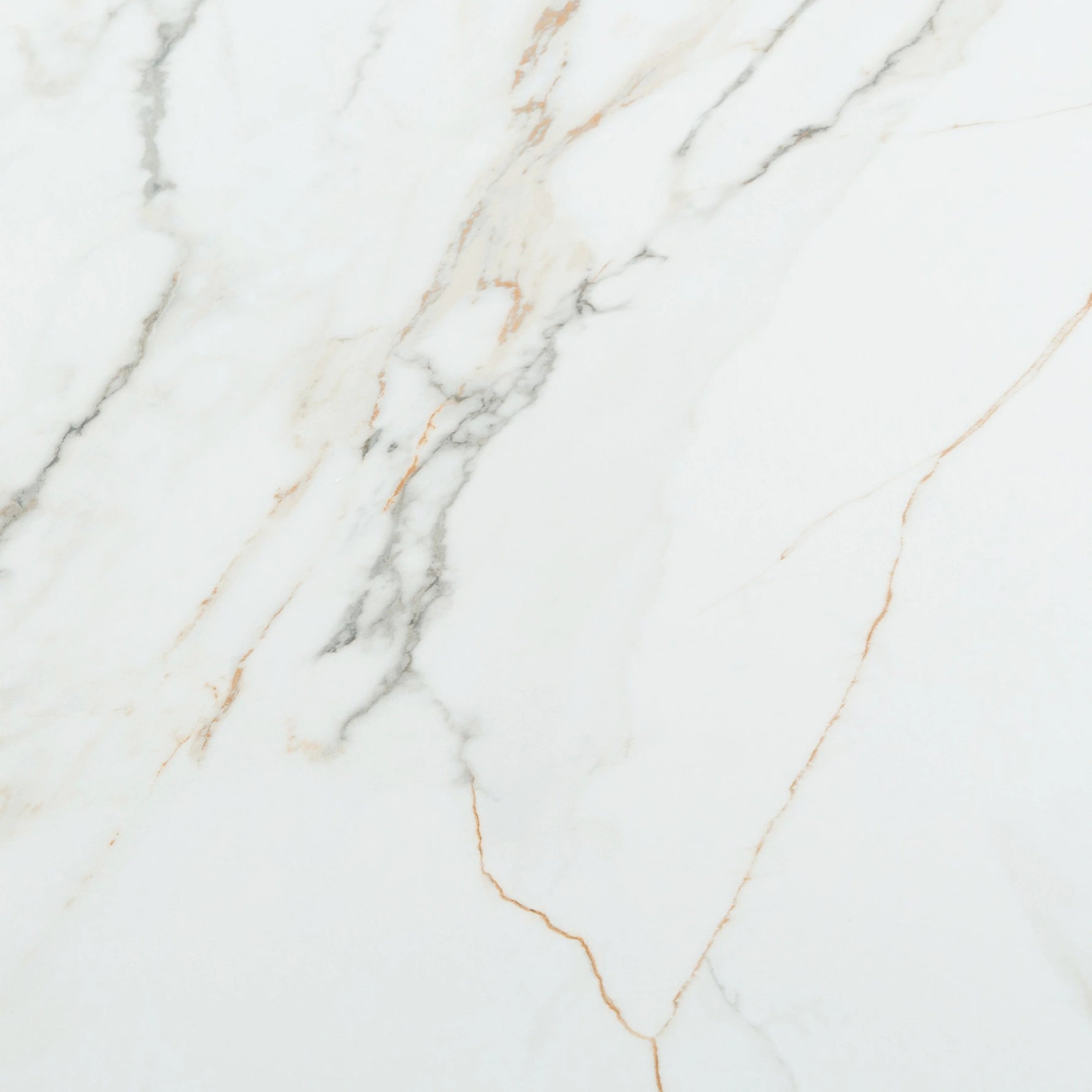 Table de salle à manger Sinastra TOCO Meubles plateau en céramique effet marbre blanc avec veines dorées et grises