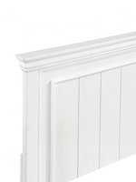 Tête de lit TOCO Meubles Florence blanche en bois avec panneaux moulurés au style classique et champêtre