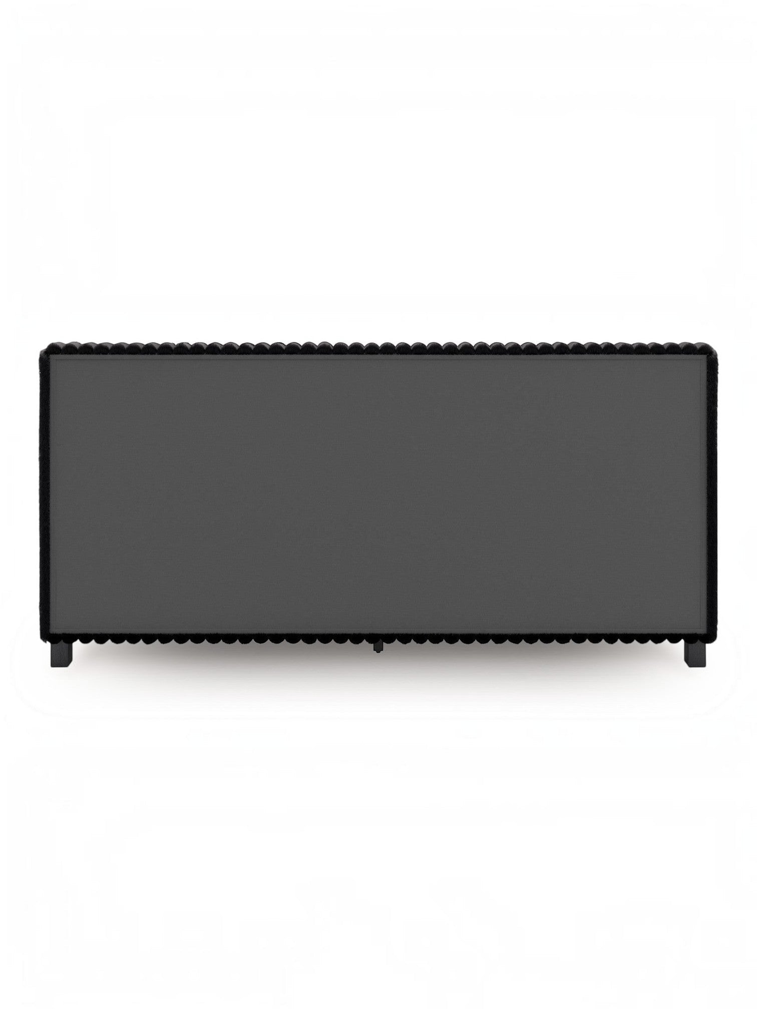 Tête de lit TOCO Meubles Chloe noire en tissu côtelé texturé au design contemporain et élégant