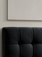 Tête de lit capitonnée noire TOCO Meubles au design contemporain et élégant pour lit king size