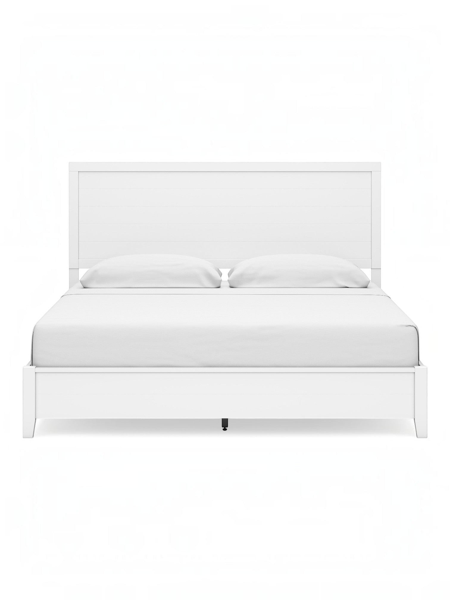 Très grand lit Gisele par TOCO Meubles en bois blanc avec tête de lit style planches contemporain