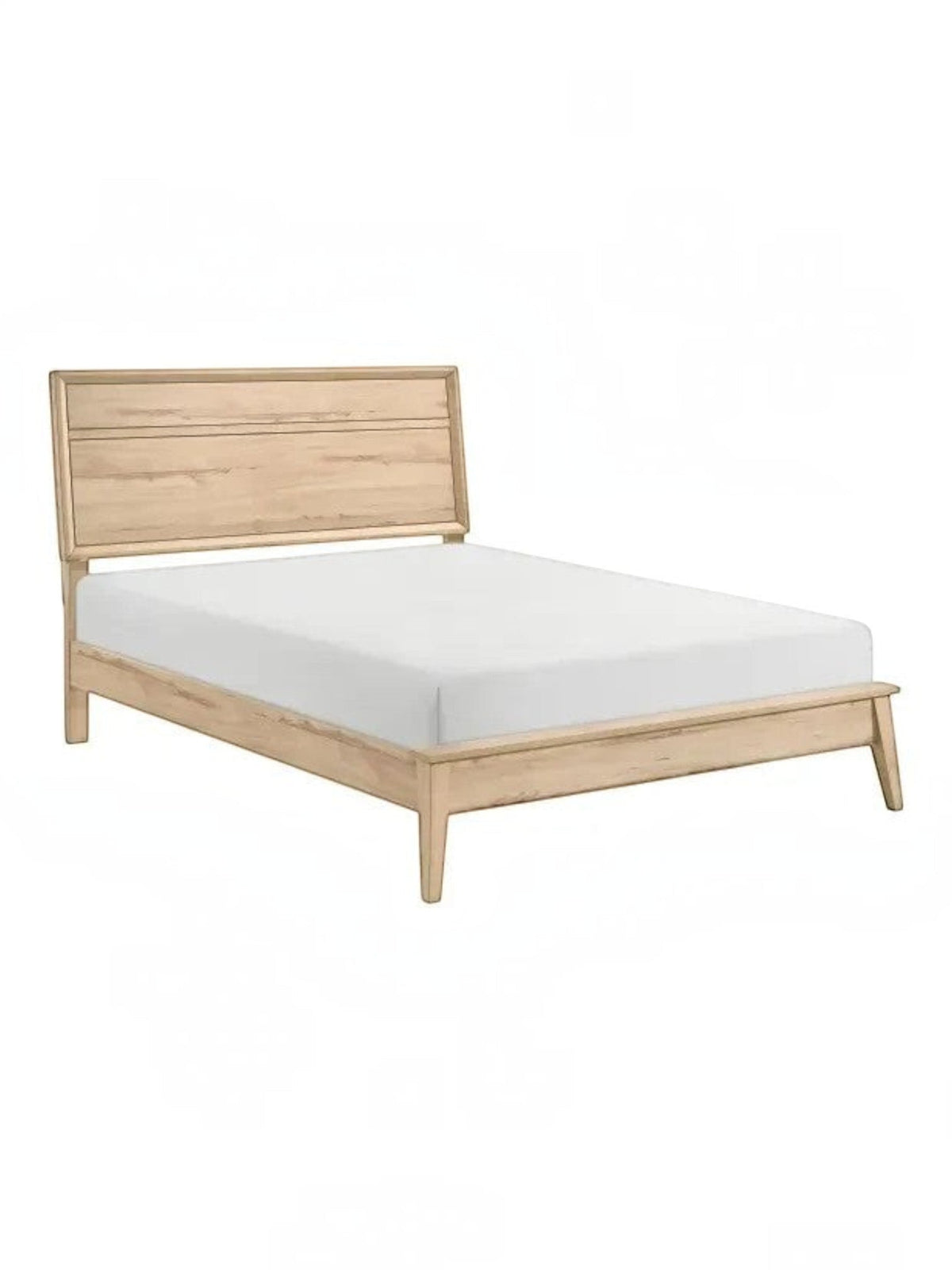 Très grand lit TOCO Meubles Joaquin en mélamine effet bois naturel au design moderne mid-century épuré