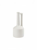 Vase en céramique blanche TOCO Meubles au design épuré avec anse latérale, finition mate pour décoration intérieure