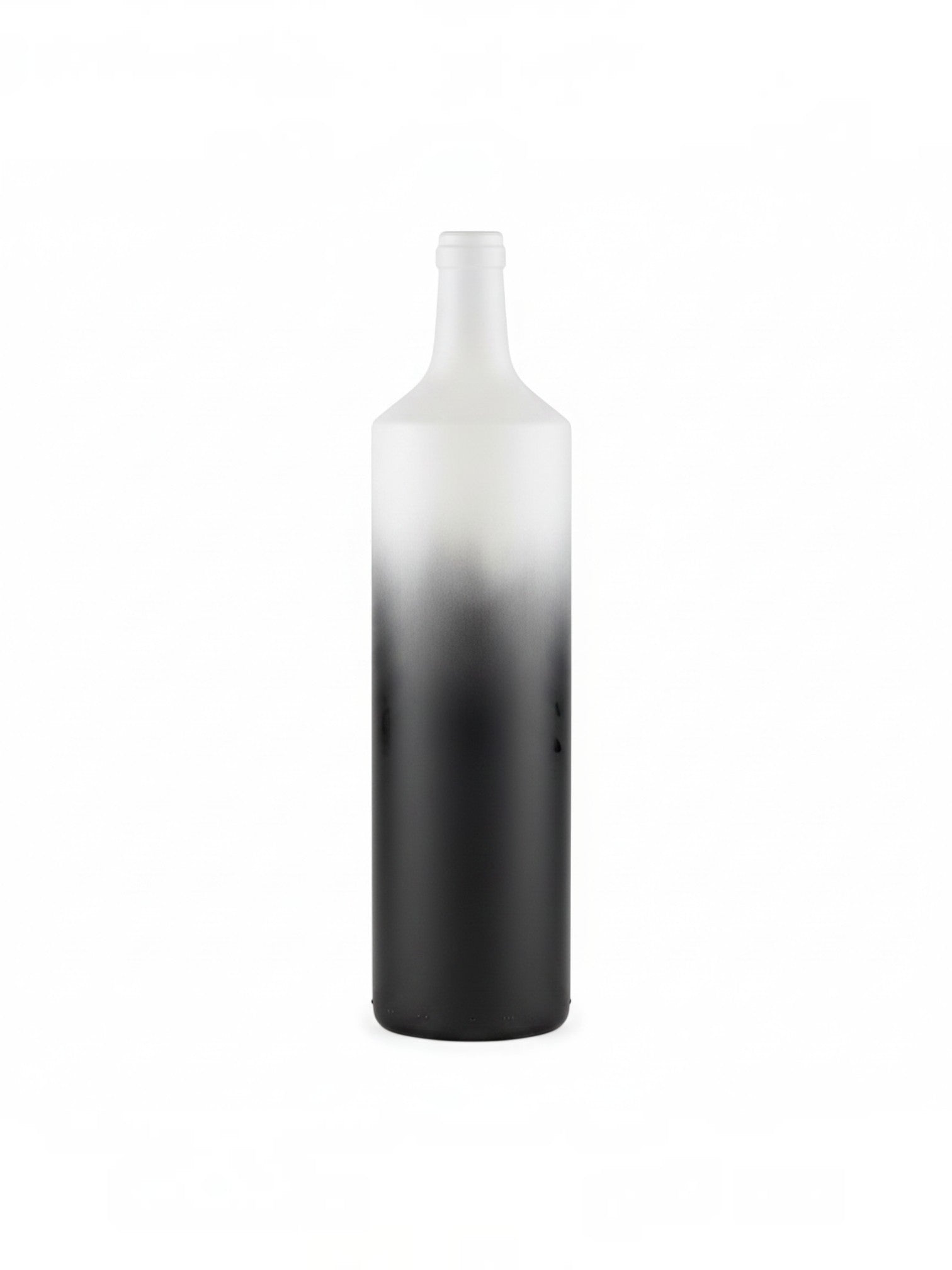Grand vase métallique TOCO Meubles Townley, design haut et épuré avec dégradé de blanc vers noir mat.