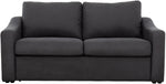 TOCO Meubles - Canapé-lit Ayana gris foncé en tissu, 2 places, convertible en lit d'appoint.