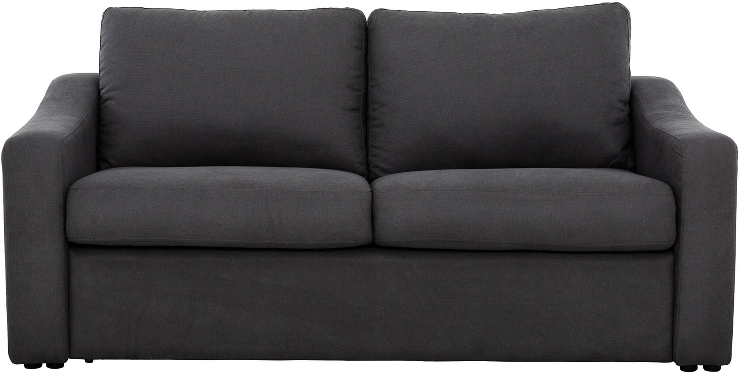 TOCO Meubles - Canapé-lit Ayana gris foncé en tissu, 2 places, convertible en lit d'appoint.