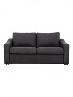 TOCO Meubles - Canapé-lit Ayana gris foncé en tissu, 2 places, convertible en lit d'appoint.