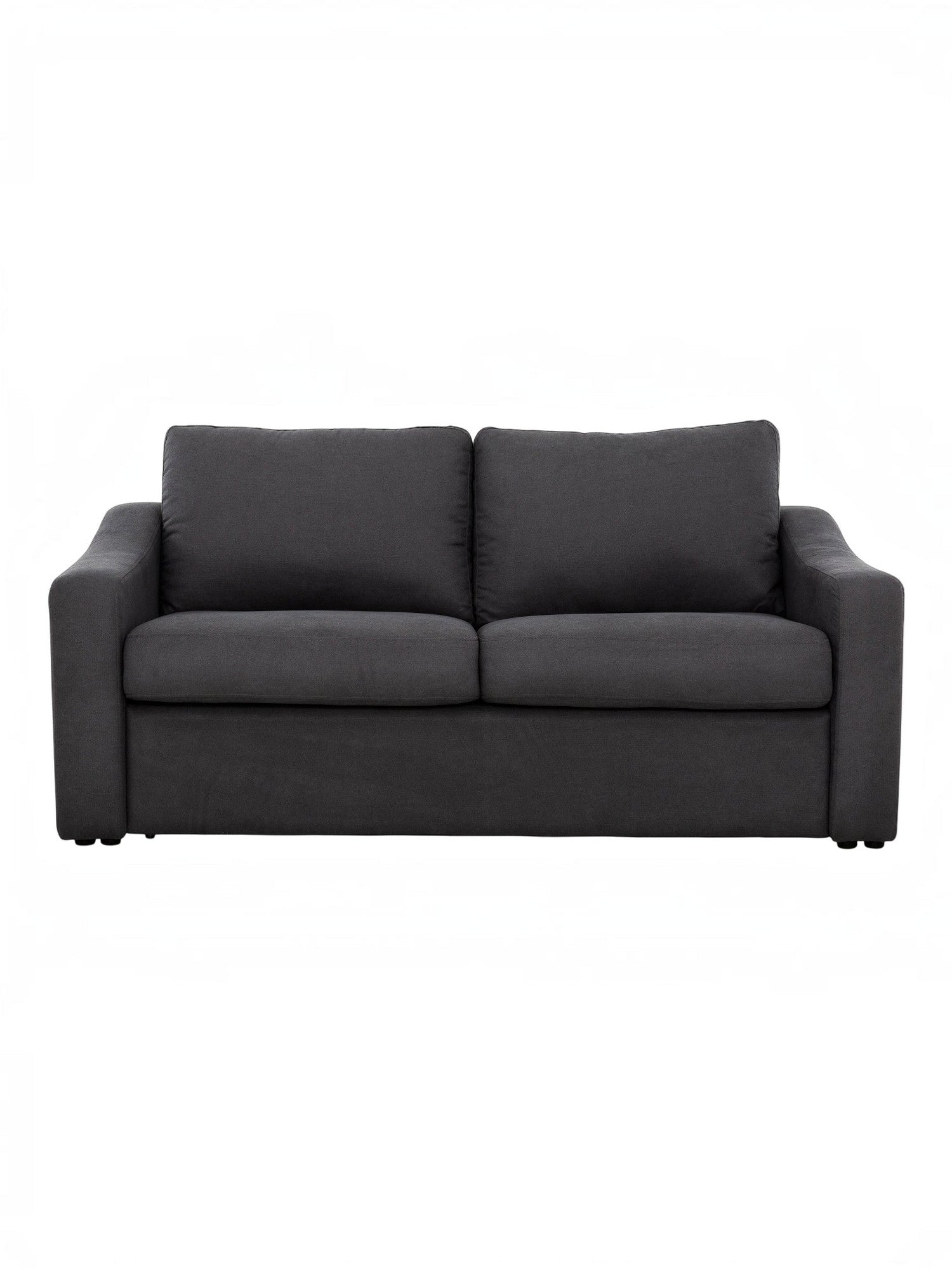 TOCO Meubles - Canapé-lit Ayana gris foncé en tissu, 2 places, convertible en lit d'appoint.