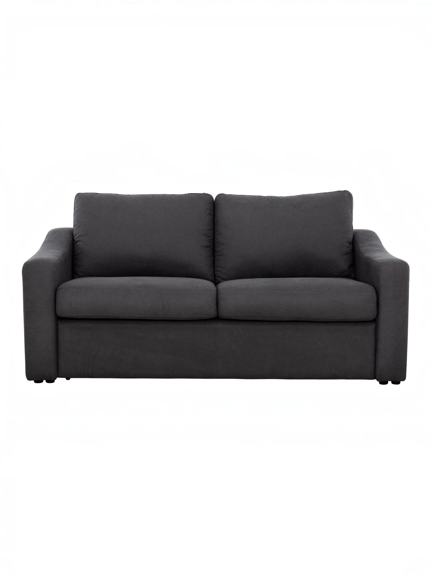 TOCO Meubles - Canapé-lit Ayana gris foncé en tissu, 2 places, convertible en lit d'appoint.