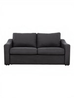 TOCO Meubles - Canapé-lit Ayana gris foncé en tissu, 2 places, convertible en lit d'appoint.