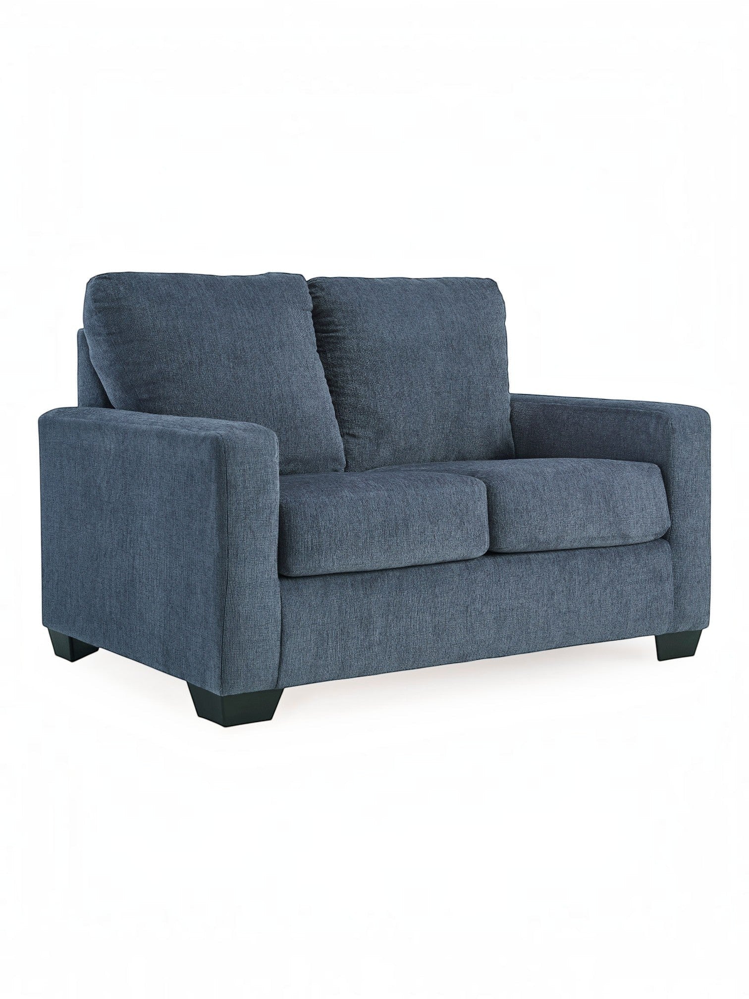 TOCO Meubles Canapé-lit Jabari 2 places bleu marine en tissu, design contemporain et confortable.