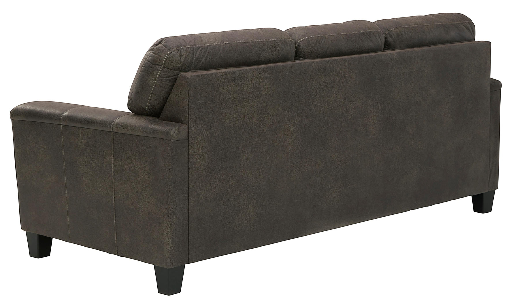 TOCO Meubles Canapé-lit Kairo marron foncé aspect cuir, 3 places, convertible, style contemporain.