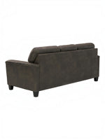 TOCO Meubles Canapé-lit Kairo marron foncé aspect cuir, 3 places, convertible, style contemporain.