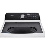 TOCO Meubles MIDEA white top-load wave agitator washing machine with digital display and cycle selector.