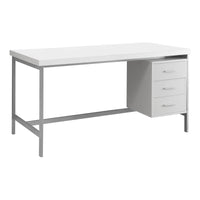 Bureau - 60"L / Métal Argent / #MO7245