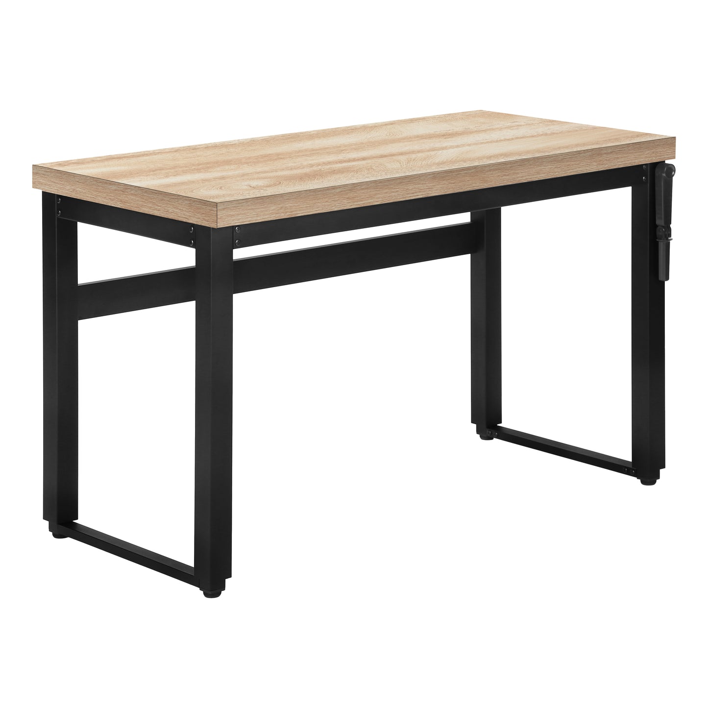 Bureau - 48"L / Hauteur Ajustable Apparence Bois / Base Noir / #MO7675