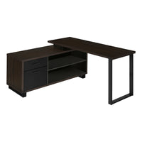 Bureau - 72"L / en Coin Exécutif / Base Noir / #MO7714