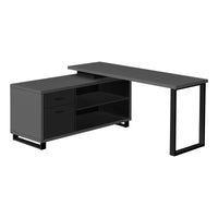 Bureau - 72"L / en Coin Exécutif / Base Noir / #MO7714